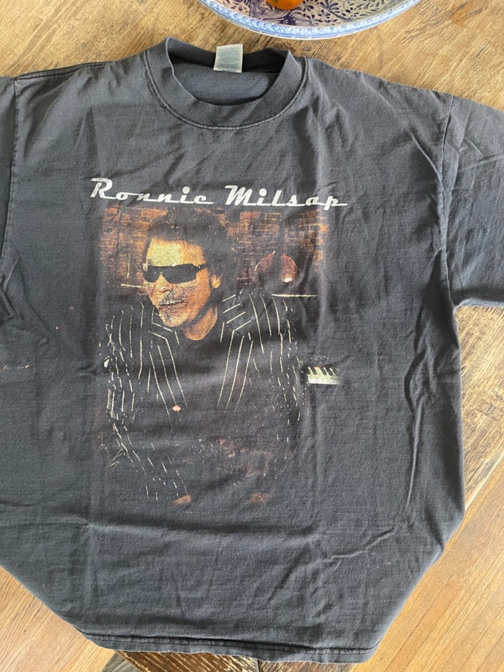 Vintage Ronnie Milsap Black Graphic Tee - Men's Casual Shirt